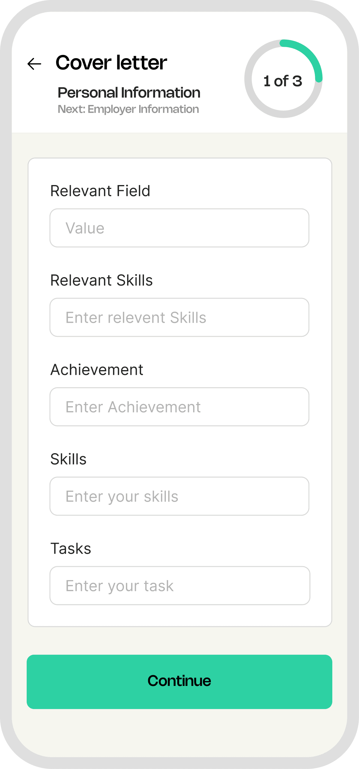 Cover Letter Screen 5